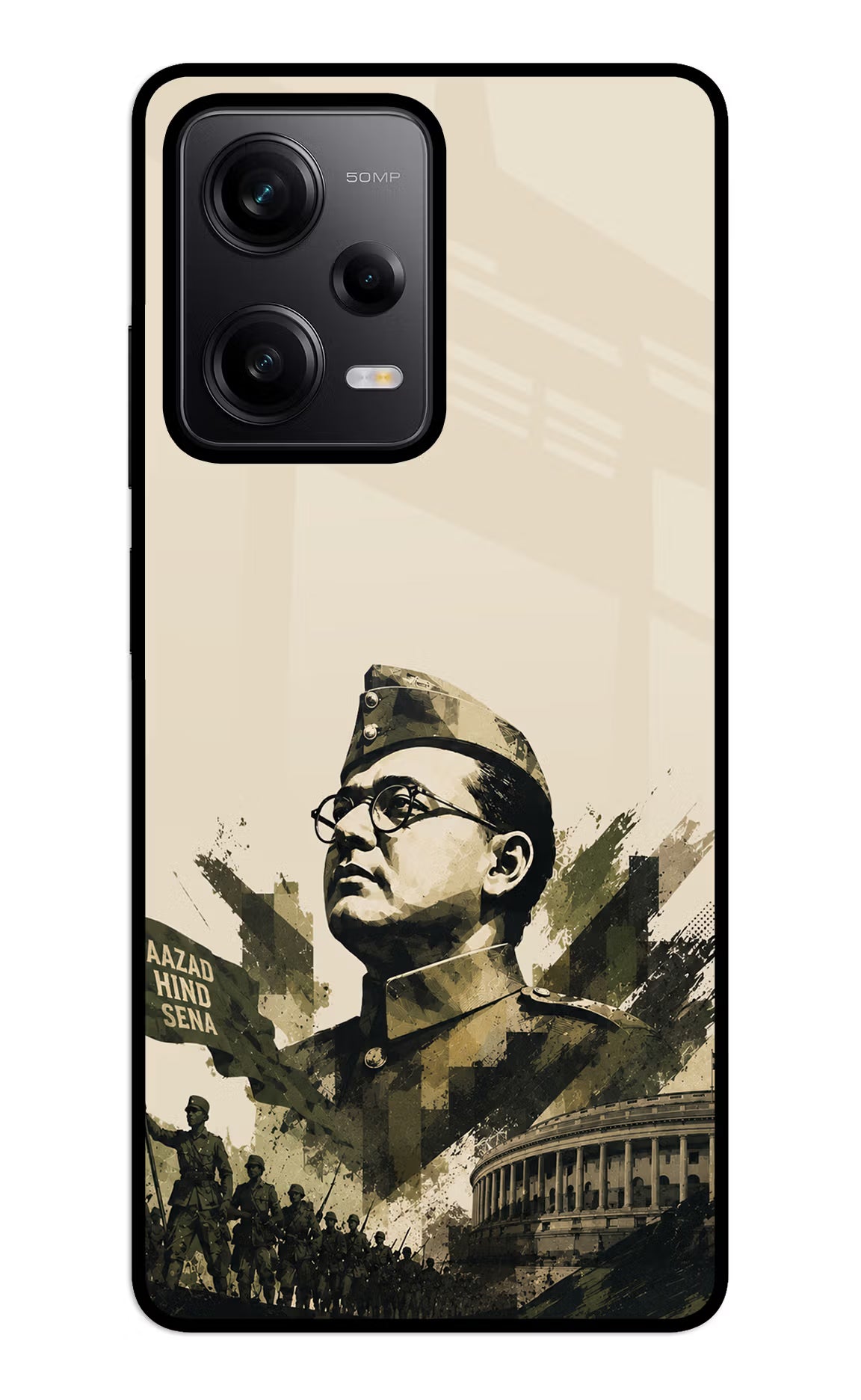 Netaji Rising Redmi Note 12 5G Glass Case