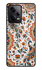 White Mayura Redmi Note 12 5G Glass Case
