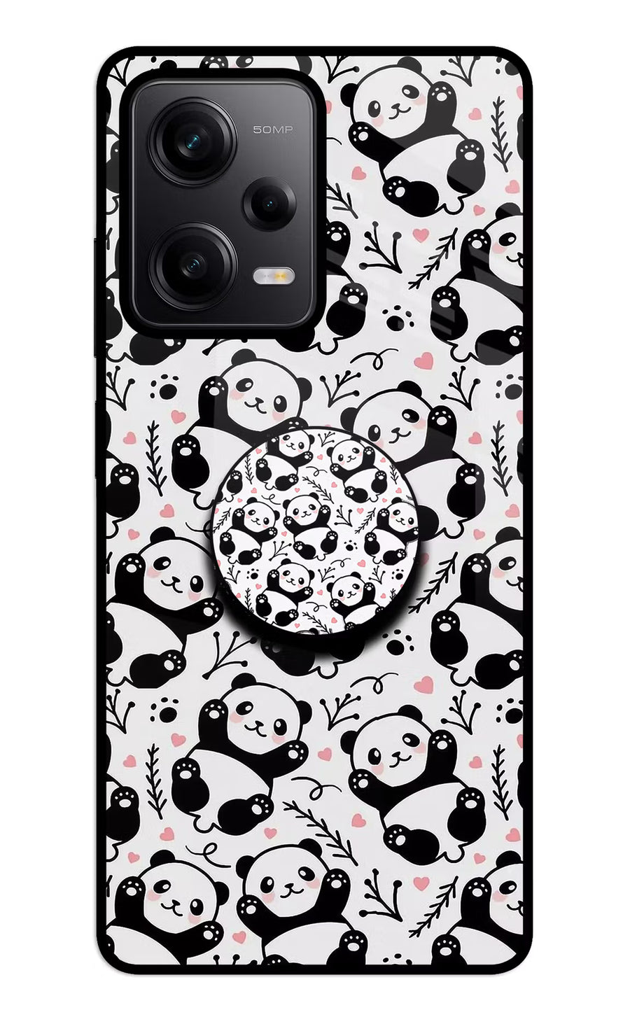 Cute Panda Redmi Note 12 5G Pop Case, Metal case