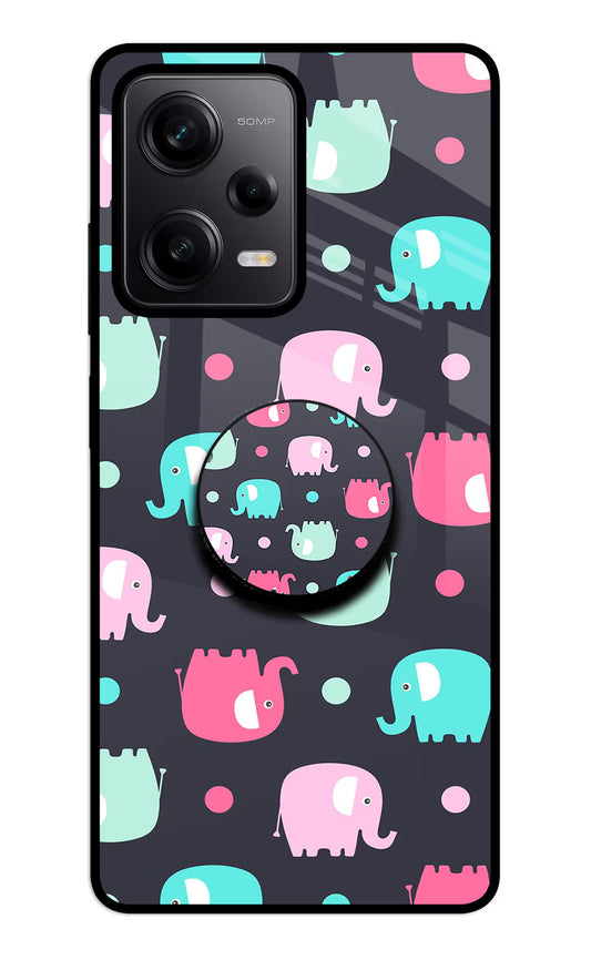 Baby Elephants Redmi Note 12 5G Glass Case