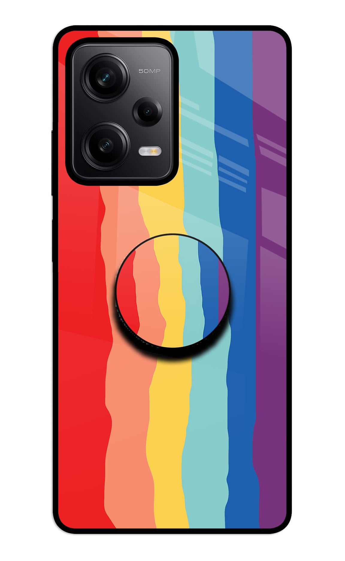 Rainbow Redmi Note 12 5G Glass Case