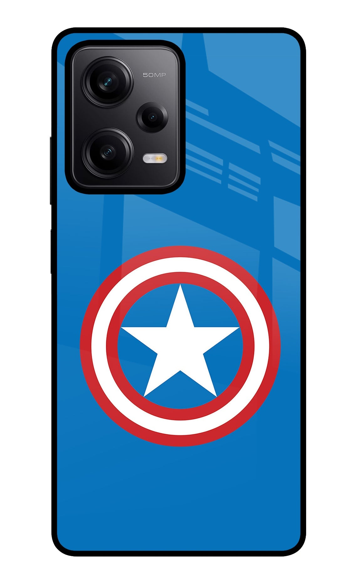 Captain America Logo Redmi Note 12 Pro 5G Glass Case