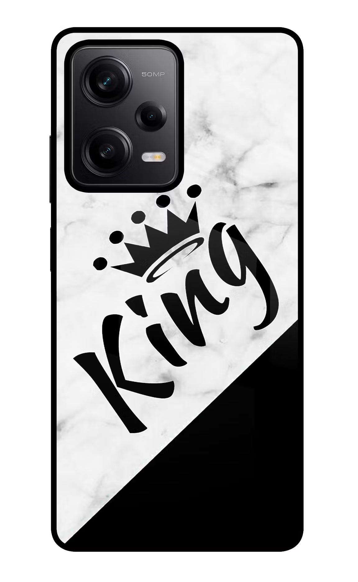 King Redmi Note 12 Pro 5G Glass Case Back Cover by Casekaro