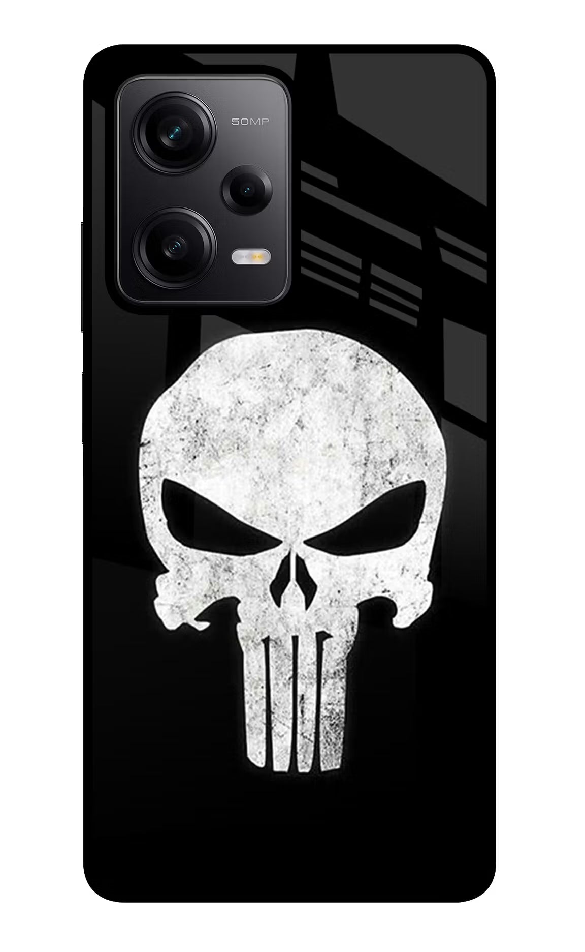 Punisher Skull Redmi Note 12 Pro 5G Glass Case Back Cover by Casekaro