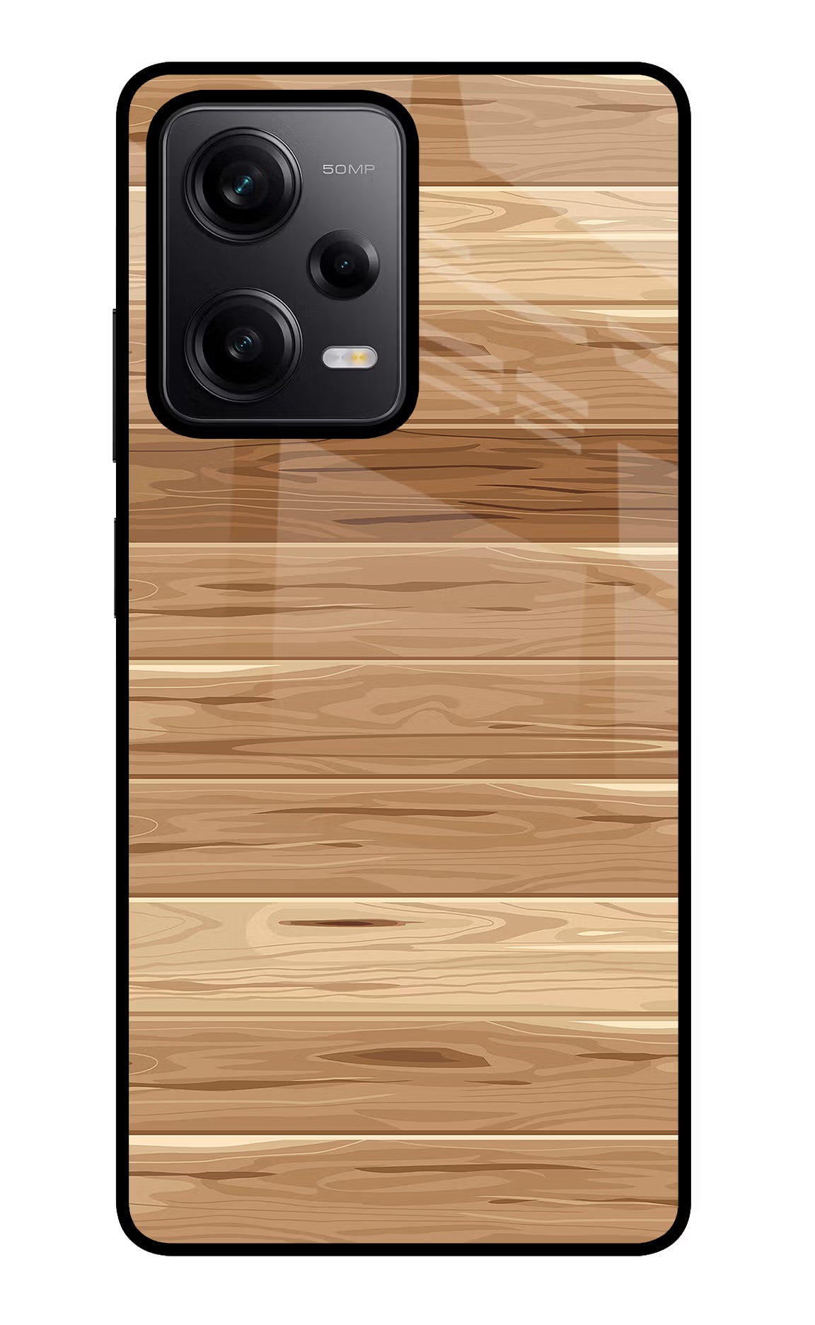Wooden Vector Redmi Note 12 Pro 5G Glass Case Back Cover by Casekaro