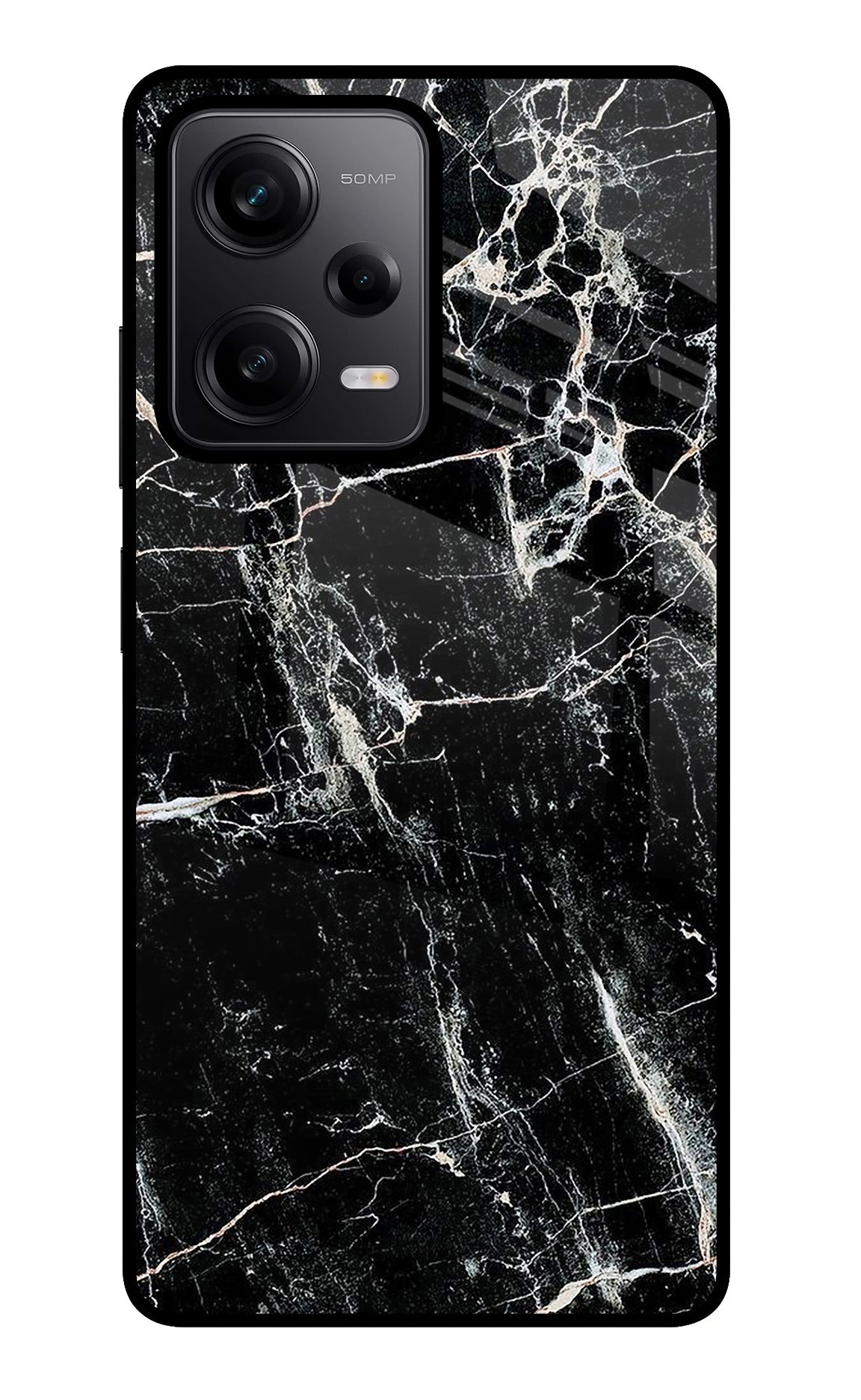 Black Marble Texture Redmi Note 12 Pro 5G Back Cover