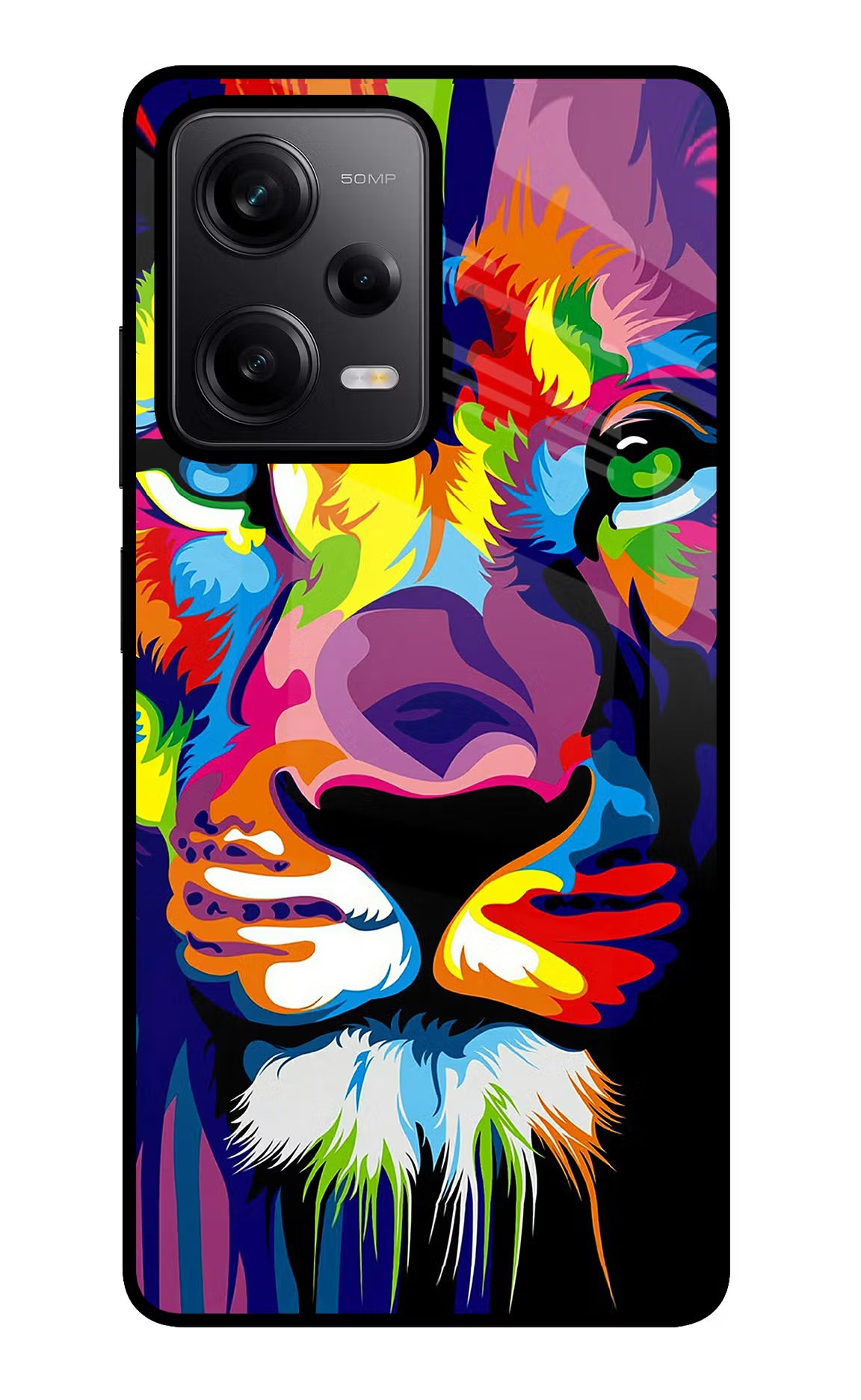 Lion Redmi Note 12 Pro 5G Glass Case Back Cover by Casekaro