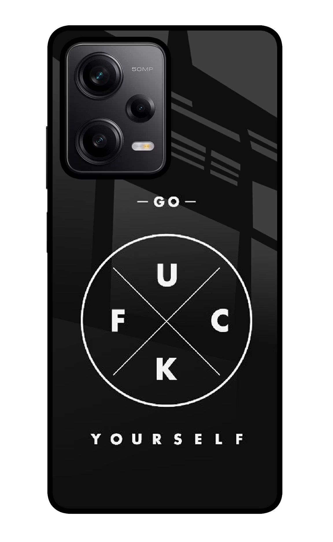 Go Fuck Yourself Redmi Note 12 Pro 5G Glass Case Back Cover by Casekaro