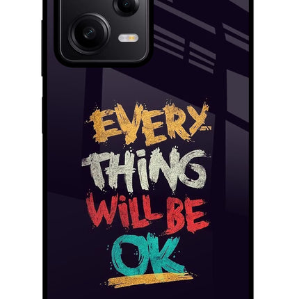 Everything Will Be Ok Redmi Note 12 Pro 5G Glass Case Back Cover by Casekaro