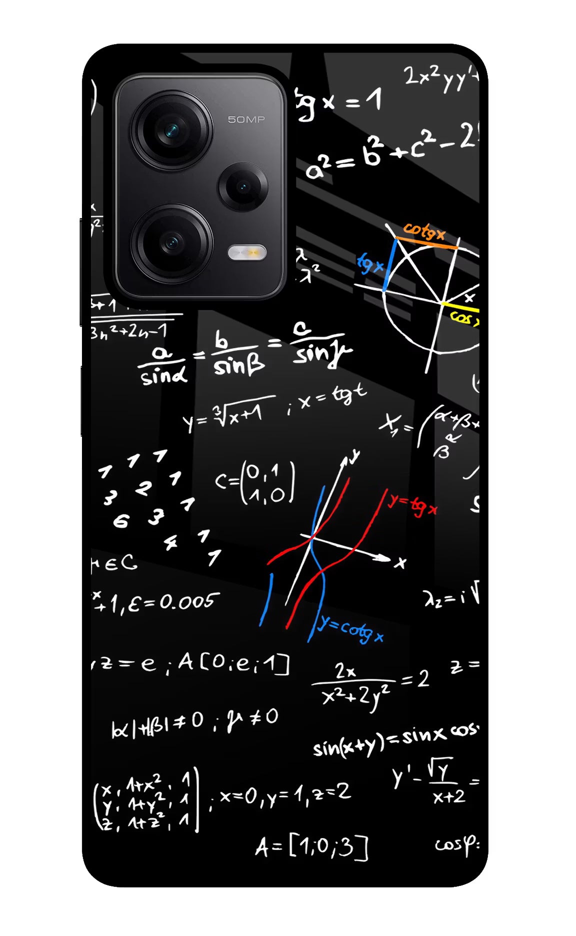 Mathematics Formula Redmi Note 12 Pro 5G Glass Case Back Cover by Casekaro
