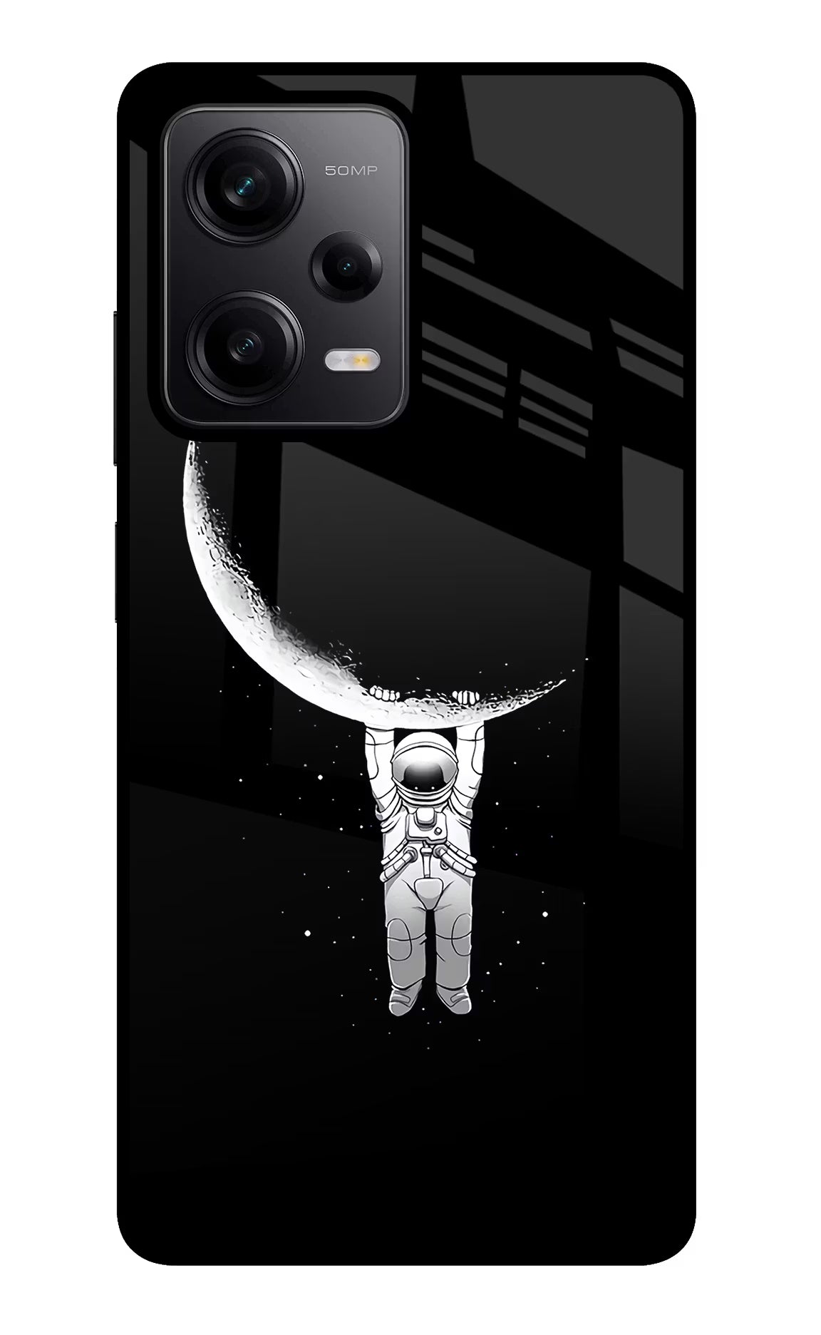 Moon Space Redmi Note 12 Pro 5G Glass Case Back Cover by Casekaro