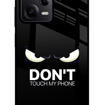 Don'T Touch My Phone Redmi Note 12 Pro 5G Glass Case Back Cover by Casekaro