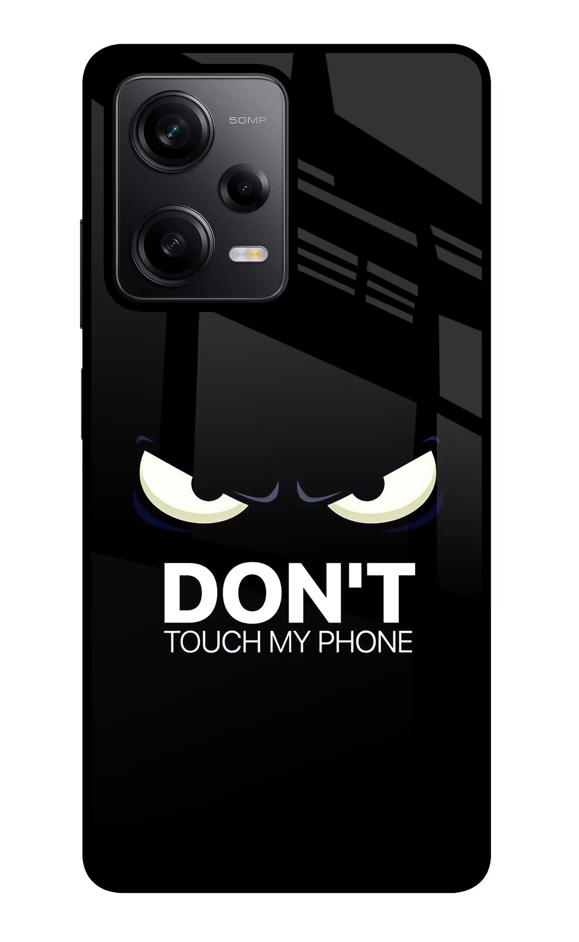 Don'T Touch My Phone Redmi Note 12 Pro 5G Glass Case Back Cover by Casekaro