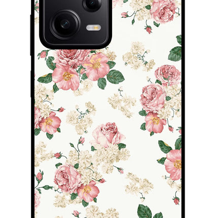 Flowers Redmi Note 12 Pro 5G Glass Case Back Cover by Casekaro