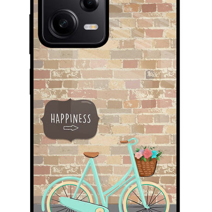 Happiness Artwork Redmi Note 12 Pro 5G Glass Case Back Cover by Casekaro
