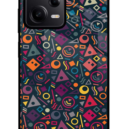Geometric Abstract Redmi Note 12 Pro 5G Glass Case Back Cover by Casekaro