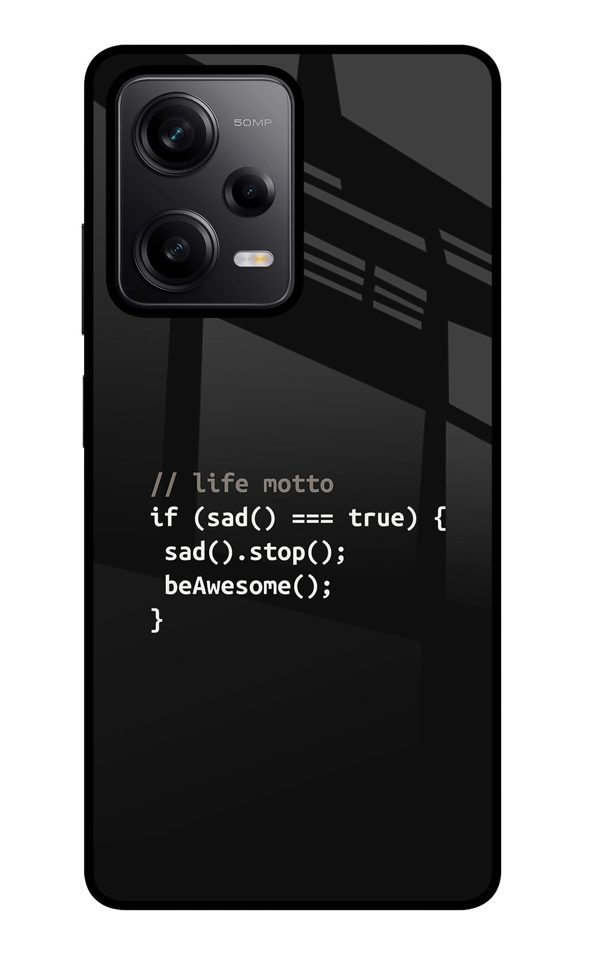 Life Motto Code Redmi Note 12 Pro 5G Glass Case