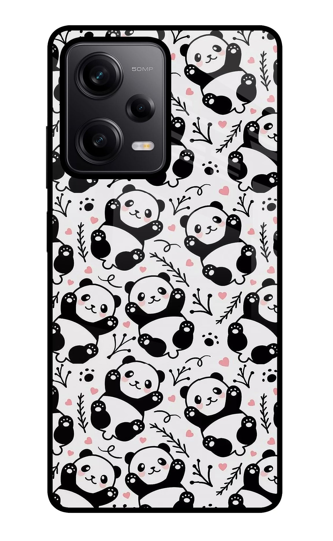 Cute Panda Redmi Note 12 Pro 5G Glass Case