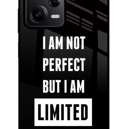 I Am Not Perfect But I Am Limited Edition Redmi Note 12 Pro 5G Glass Case Back Cover by Casekaro
