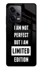 I Am Not Perfect But I Am Limited Edition Redmi Note 12 Pro 5G Glass Case