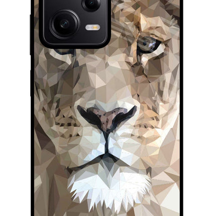 Lion Art Redmi Note 12 Pro 5G Glass Case Back Cover by Casekaro