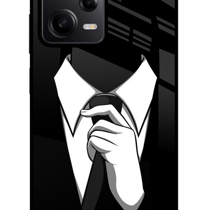 Black Tie Redmi Note 12 Pro 5G Glass Case