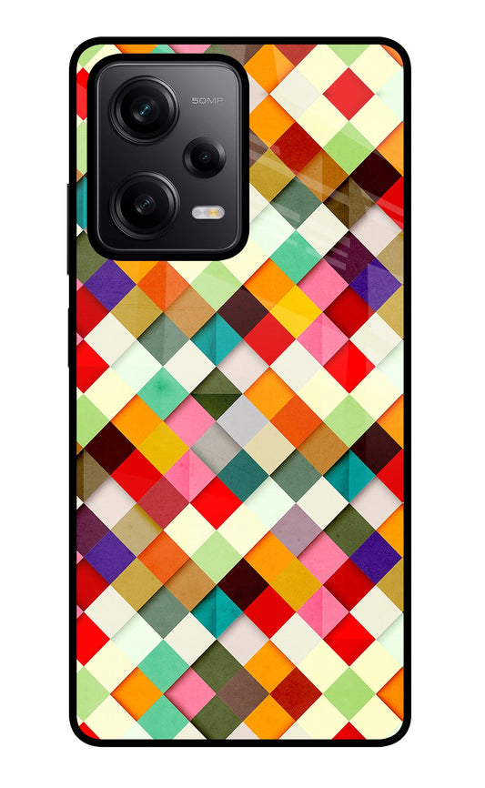 Geometric Abstract Colorful Redmi Note 12 Pro 5G Glass Case