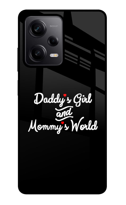 Daddy's Girl and Mommy's World Redmi Note 12 Pro 5G Glass Case