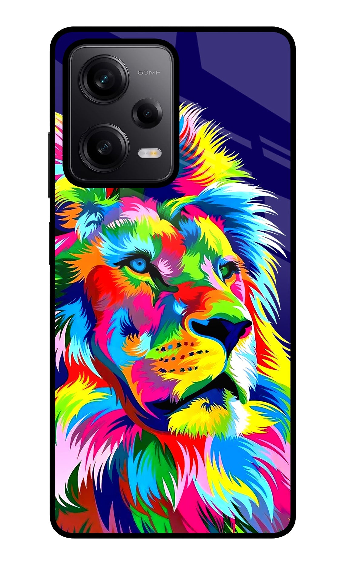 Vector Art Lion Redmi Note 12 Pro 5G Glass Case