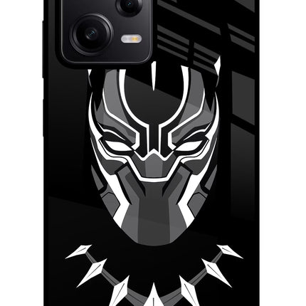 Black Panther Redmi Note 12 Pro 5G Glass Case Back Cover by Casekaro
