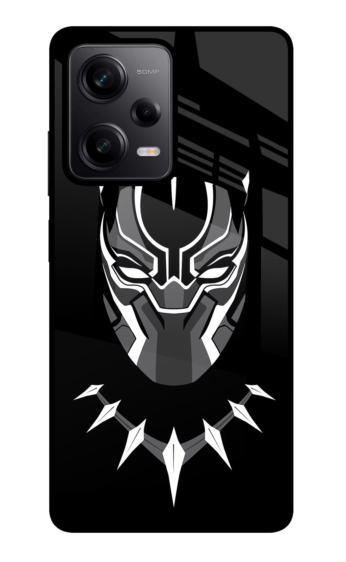 Black Panther Redmi Note 12 Pro 5G Glass Case Back Cover by Casekaro