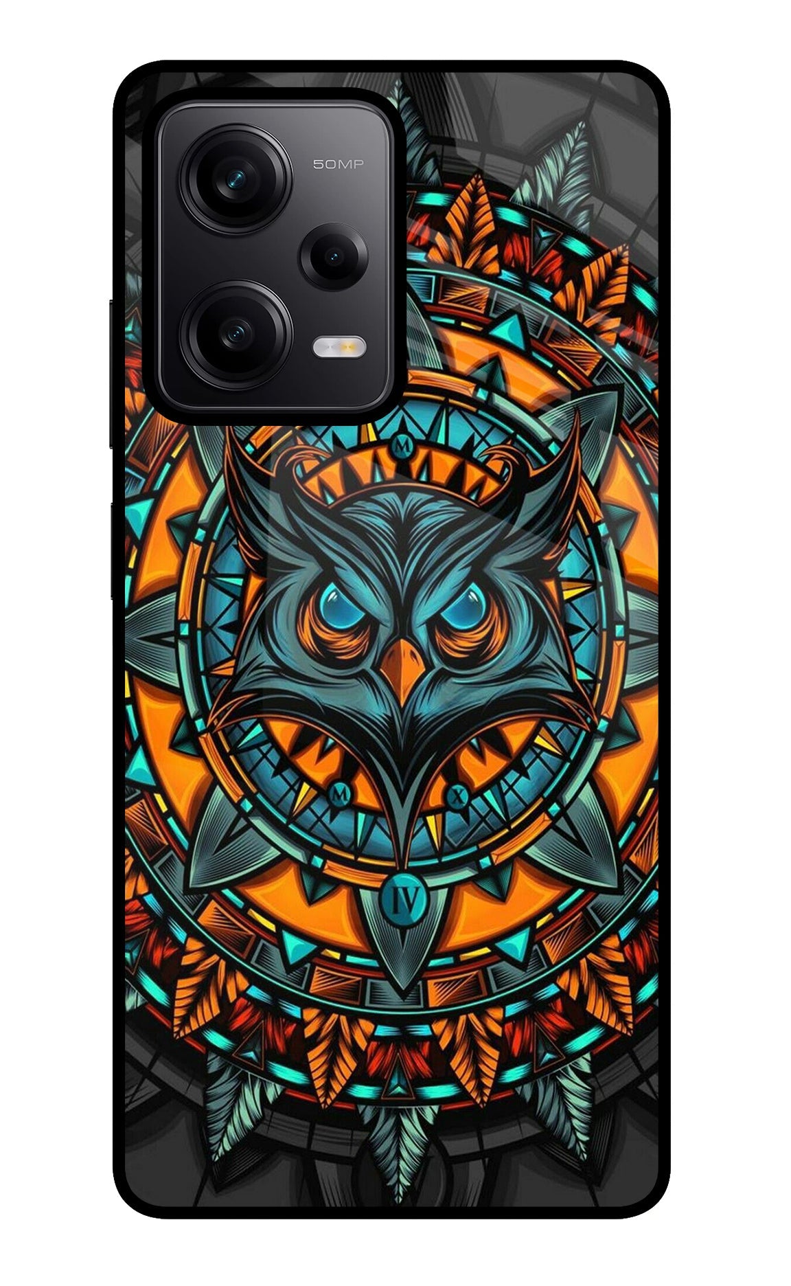 Angry Owl Art Redmi Note 12 Pro 5G Glass Case