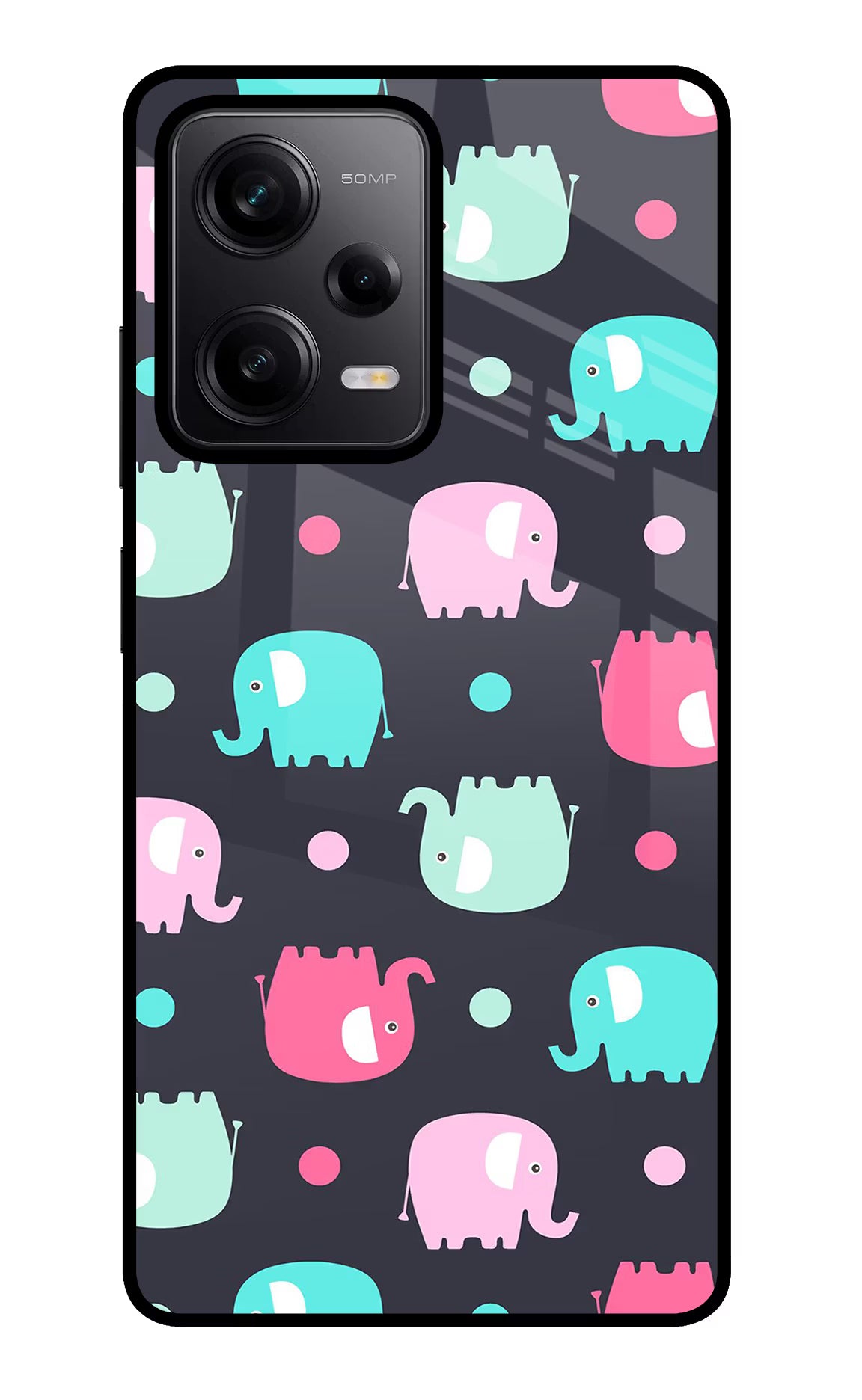 Elephants Redmi Note 12 Pro 5G Glass Case Back Cover by Casekaro