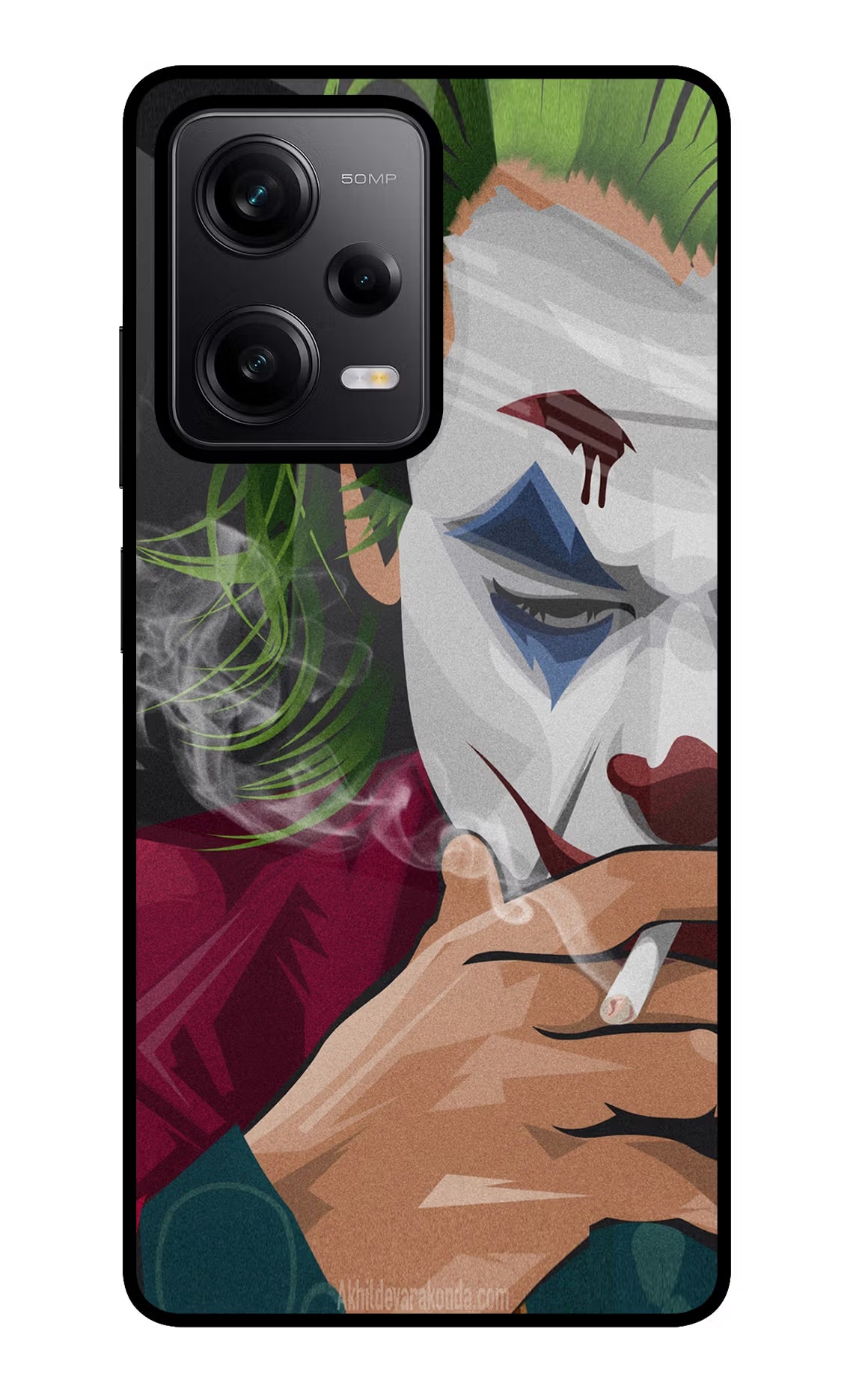 Joker Smoking Redmi Note 12 Pro 5G Glass Case Back Cover by Casekaro