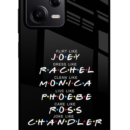 FRIENDS Character Redmi Note 12 Pro 5G Glass Case