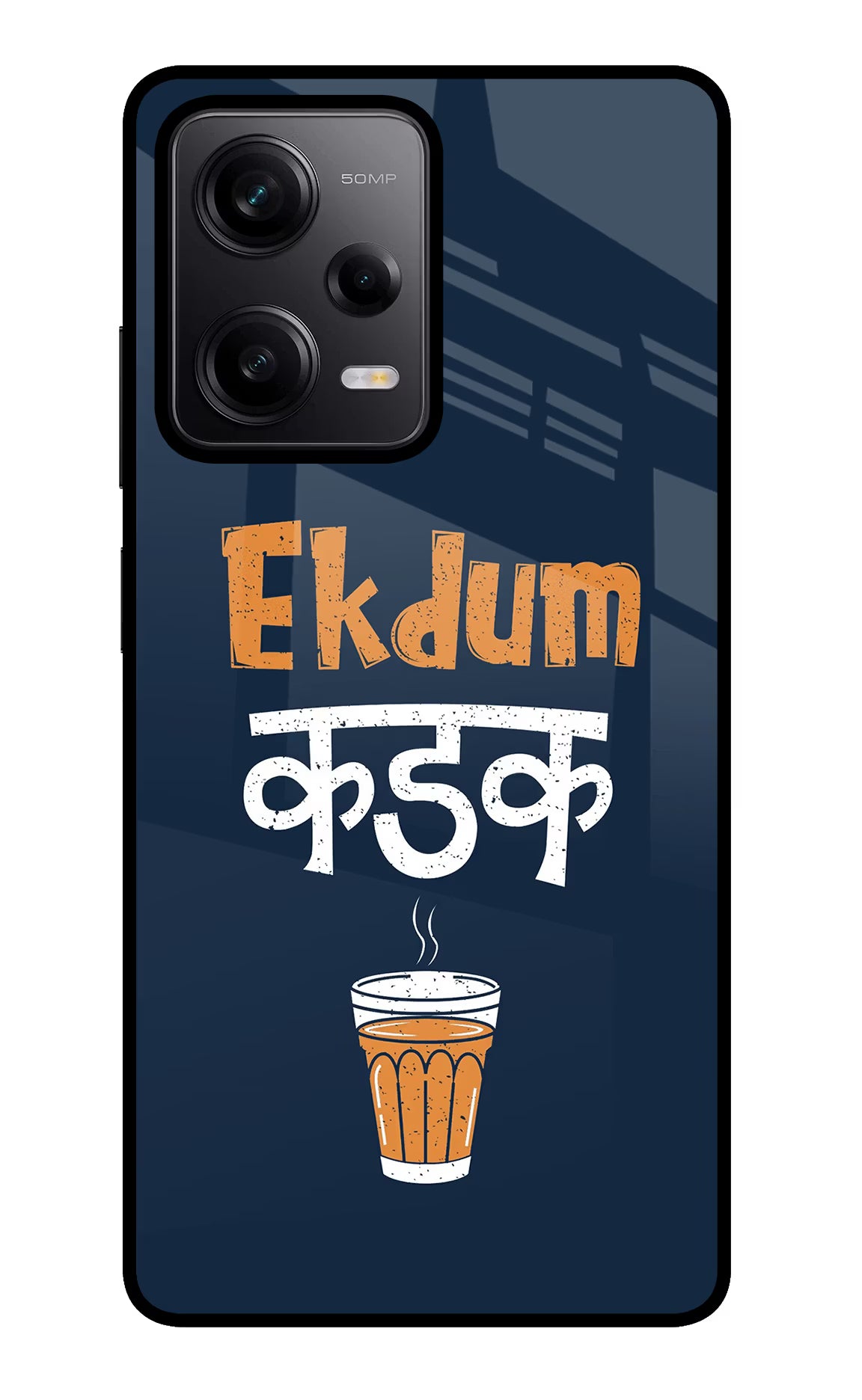 Ekdum Kadak Chai Redmi Note 12 Pro 5G Glass Case Back Cover by Casekaro