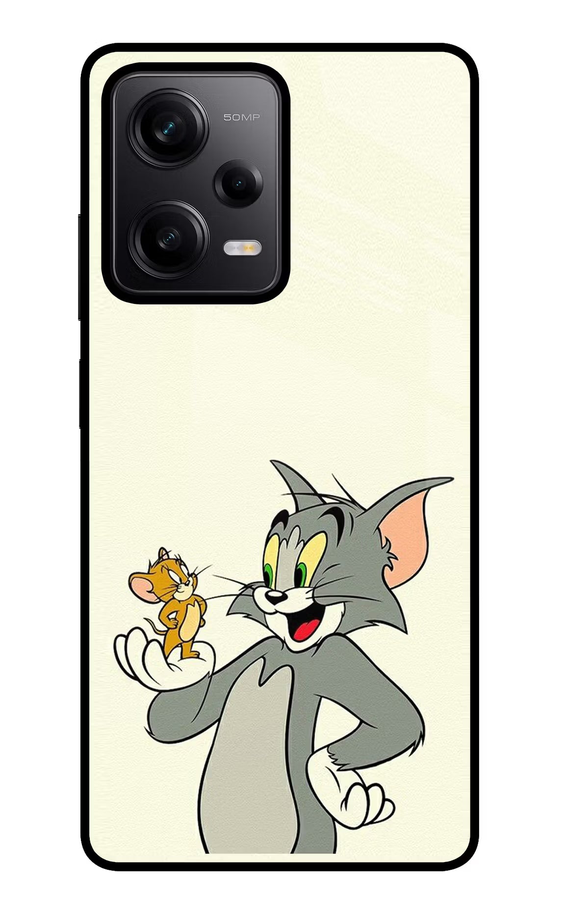 Tom & Jerry Redmi Note 12 Pro 5G Glass Case Back Cover by Casekaro