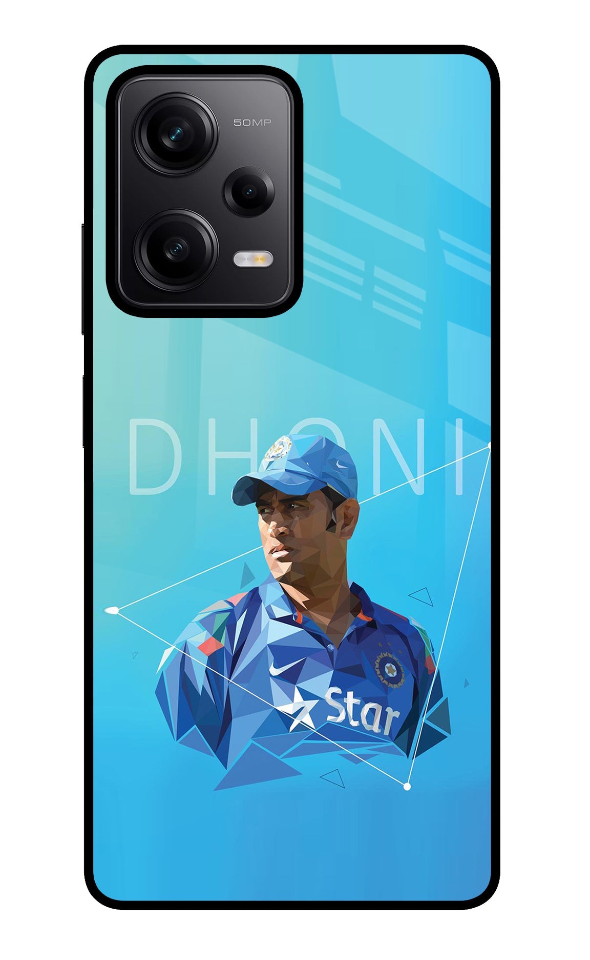 Dhoni Artwork Redmi Note 12 Pro 5G Glass Case