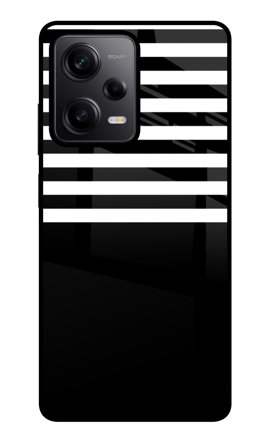 Black and White Print Redmi Note 12 Pro 5G Glass Case