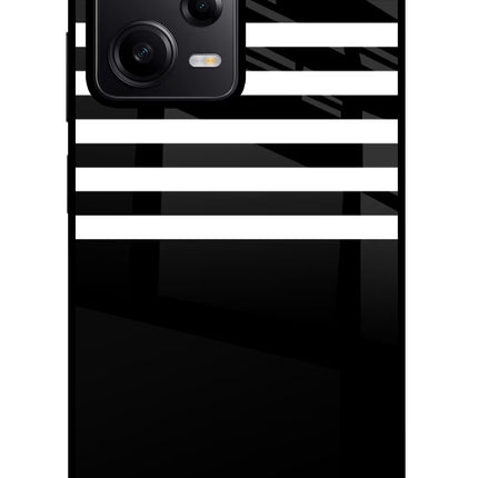 Black and White Print Redmi Note 12 Pro 5G Glass Case
