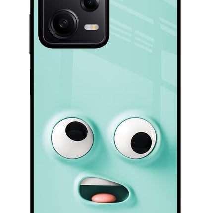 Funny Cartoon Redmi Note 12 Pro 5G Glass Case Back Cover by Casekaro