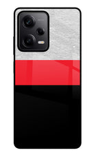 Tri Color Pattern Redmi Note 12 Pro 5G Glass Case