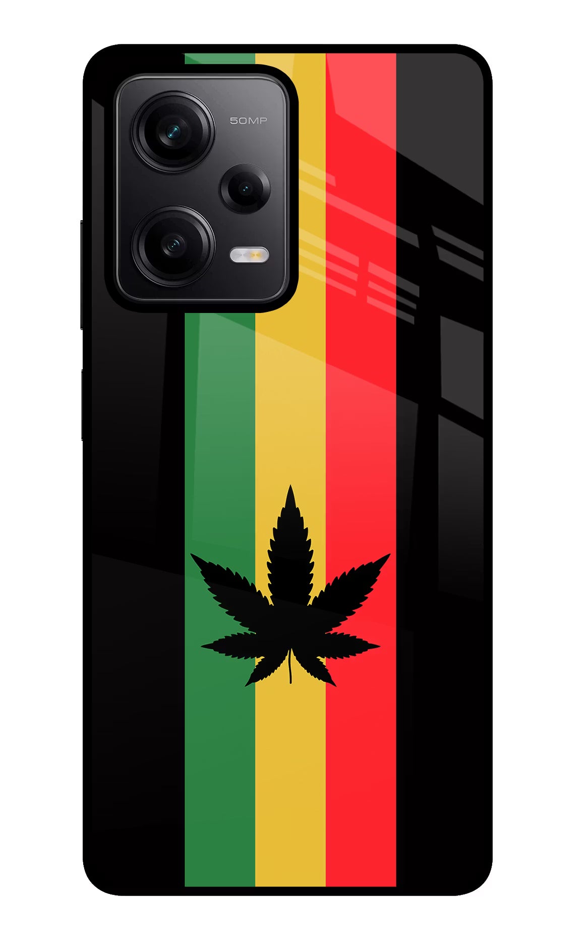Weed Flag Redmi Note 12 Pro 5G Glass Case Back Cover by Casekaro