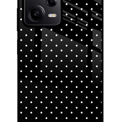 White Dots Redmi Note 12 Pro 5G Glass Case Back Cover by Casekaro