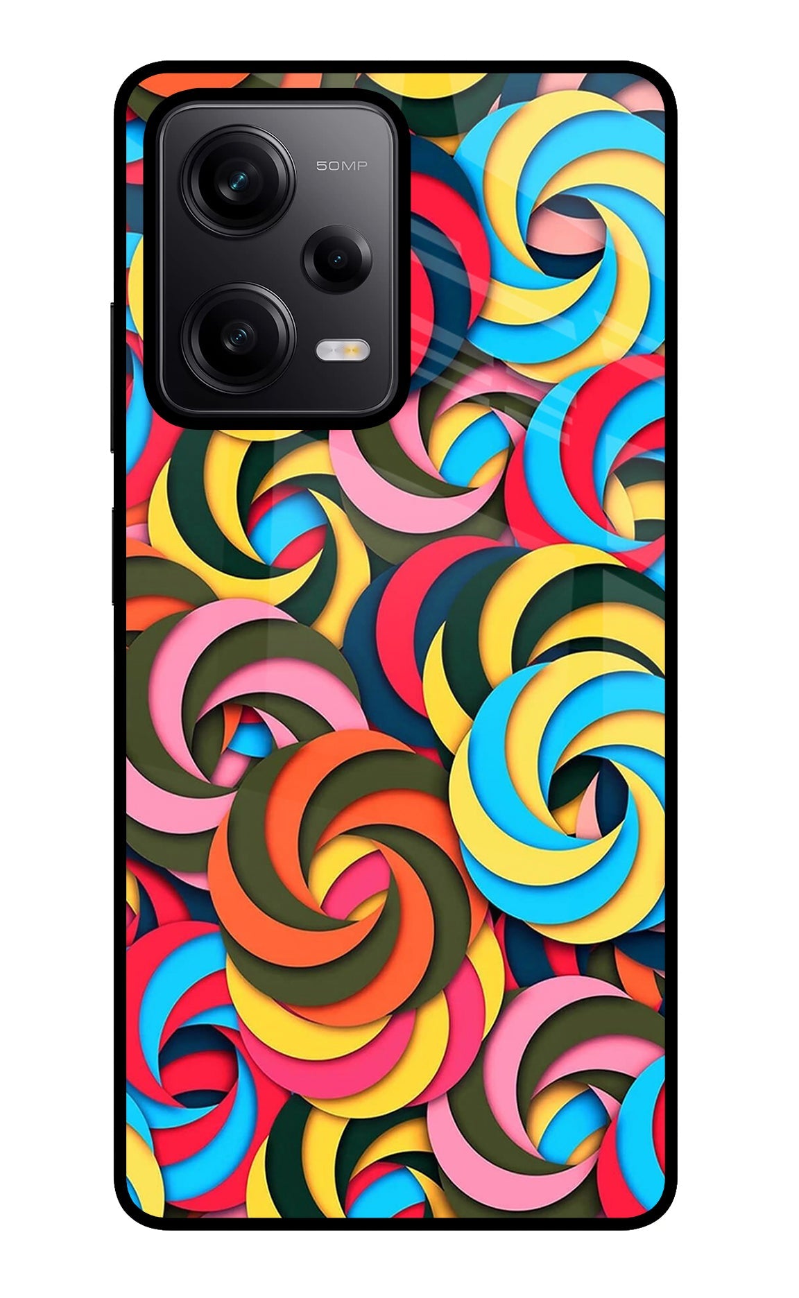 Spiral Pattern Redmi Note 12 Pro 5G Glass Case