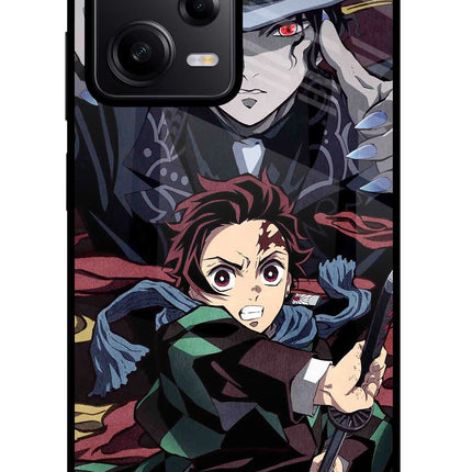 Demon Slayer Redmi Note 12 Pro 5G Glass Case Back Cover by Casekaro