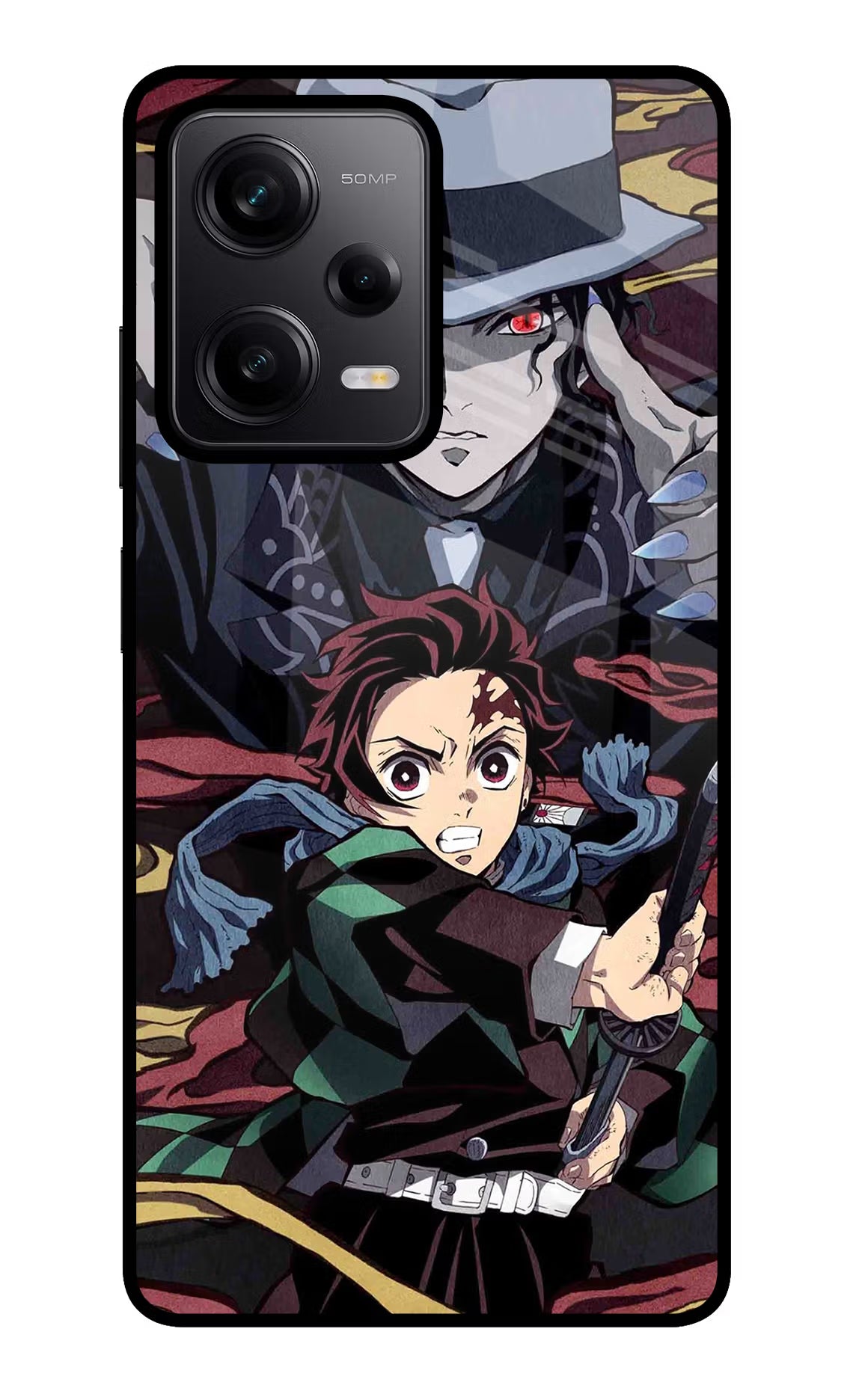 Demon Slayer Redmi Note 12 Pro 5G Glass Case Back Cover by Casekaro