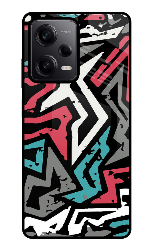 Geometric Graffiti Redmi Note 12 Pro 5G Glass Case