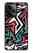 Geometric Graffiti Redmi Note 12 Pro 5G Glass Case