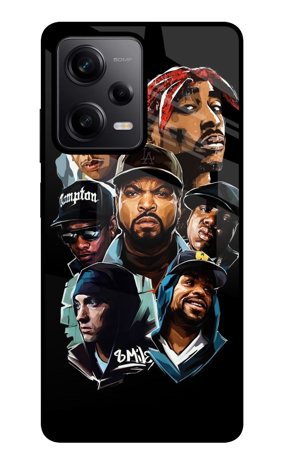 Rappers Redmi Note 12 Pro 5G Glass Case Back Cover by Casekaro